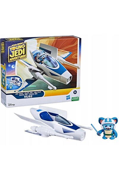 Hasbro STAR WARS ADVENTURES YOUNG JEDI figurină Nubs Pilot Jedi + vânătoare F...