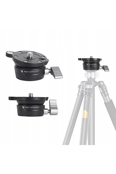 K&F CONCEPT Cap bilă video profesional 10kg K&F LB-60 Aluminiu + Nivelă