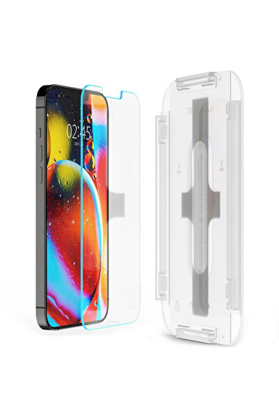 Spigen Sticlă securizată pentru iPhone 15 Plus / 16 Plus, EZ Fit 1P cu aplicator