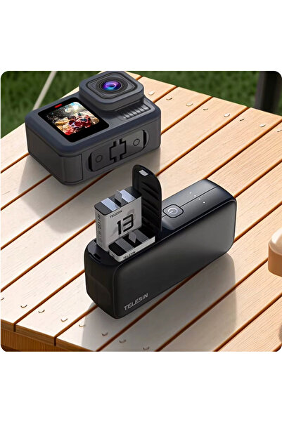 TELESIN Hub de încărcare cu Power Bank de 10000mAh pentru camera GoPro Hero 1...