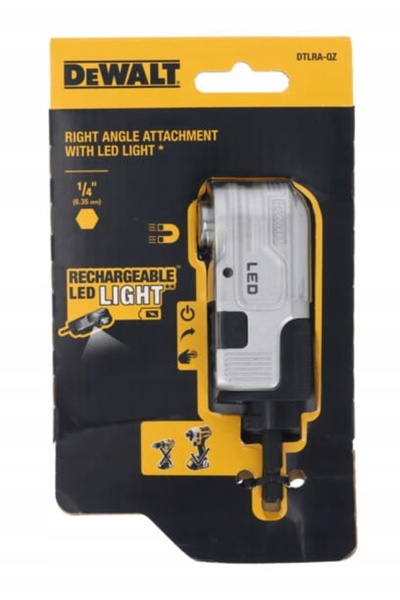 Dewalt Cap unghiular de antrenare 90 de grade ° CU DIODĂ LED – ADAPTOR 1/4 " ...