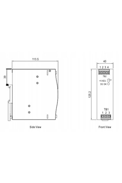 NO BRAND Sursă de alimentare EDR-120-12 (120W; 12V; 10A) - Mean Well