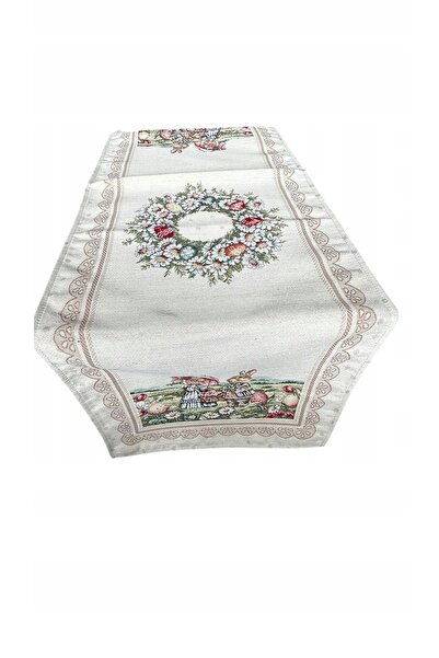 NO BRAND 47X140 CM Față de masă tip traversă cu tematică de Paște și picnic, ...