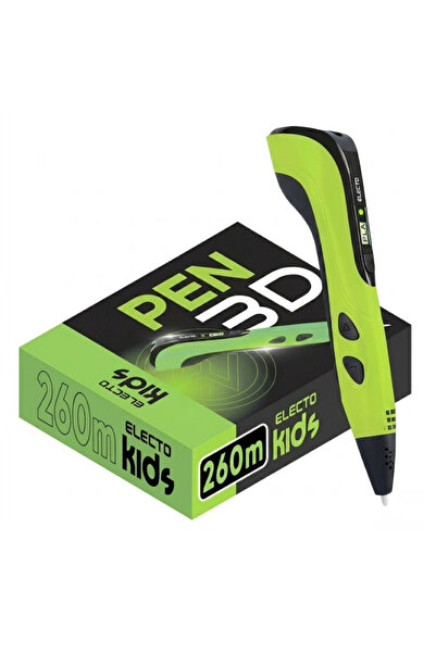 ELECTO Stilou 3D PRO Copii, Set Complet 260m Filament PLA/ABS, LCD, Reglare V...