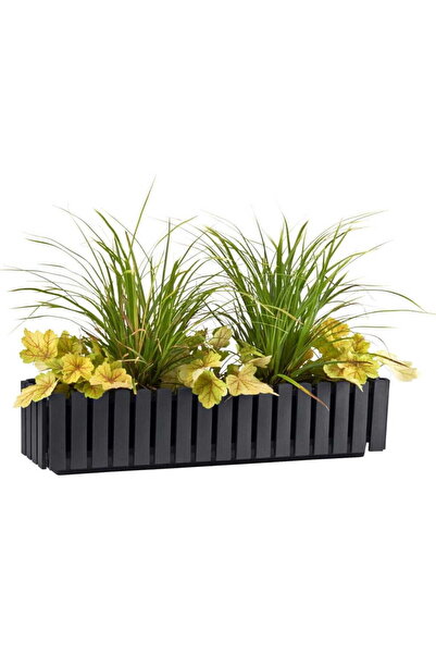 NO BRAND Ghiveci de flori 17 x 50 cm plastic negru