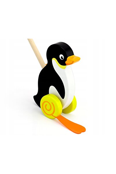 NO BRAND PINGUIN PE BĂȚ – jucărie de împins pe băț, pentru învățarea mersului