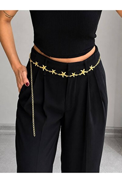 LİA KEMER Gold Star Patterned Dress, Pants, Evening Dress, Body Chain, Beach ...