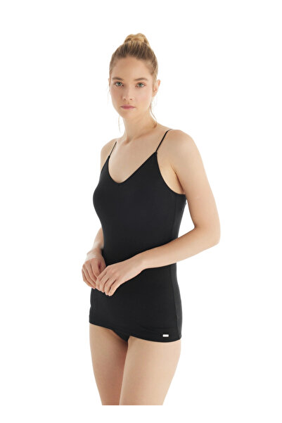 SOFT AURA Blackspade Women's Strappy Tank Top 1627 - Black
