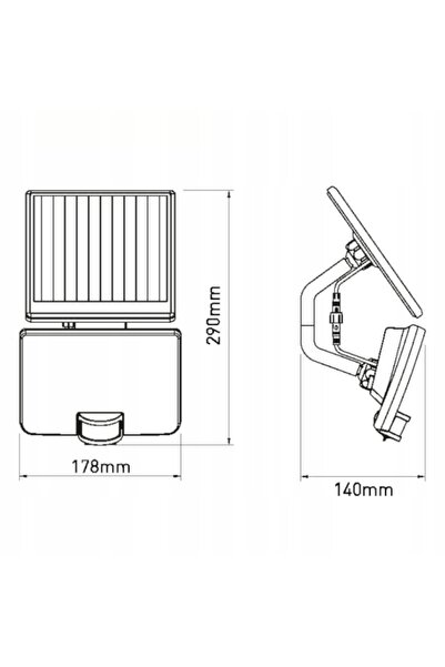 Adviti Lampă LED solară de exterior pentru grădină cu senzor de mișcare, acti...