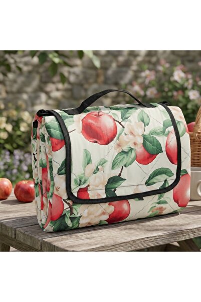 Progarden Pătură de picnic pliabilă din poliester 115 x 185 cm cu design măr