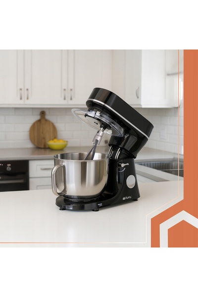 Ruhhy Robot de bucătărie cu mixer planetar și vas încălzit de 5.7L pentru fră...