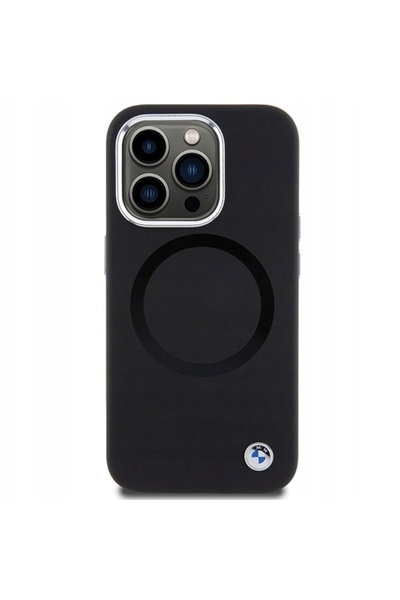 BMW Husă BMHMP15XSILBK2 pentru iPhone 15 Pro Max 6.7 " negru Signature Li