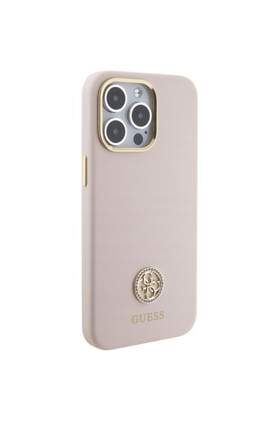 NO BRAND Husă GUESS pentru iPhone 15 Pro Max 6.7 din silicon, cu logo și stra...