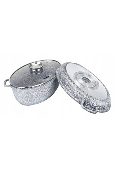 NO BRAND Oală de piatră de 8L pentru cuptor, inducție și gaz