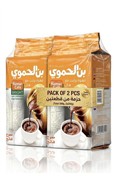 Hamwi Turkish Coffee Bright With Cardamom 180g (Pack of 2 Pcs)