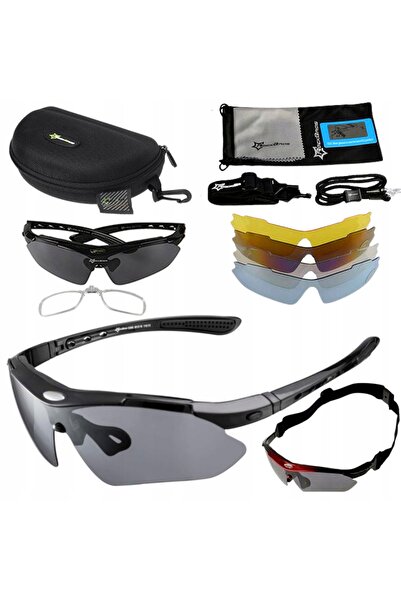 ROCKBROS Ochelari de ciclism polarizați 5 lentile de schimb + curea 10002