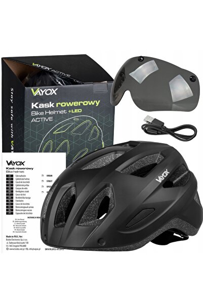 NO BRAND CĂȘTĂ DE BICICLETĂ MTB CU LUMINĂ LED REGLABILĂ UȘOARĂ SZYBKA NEGRU M...