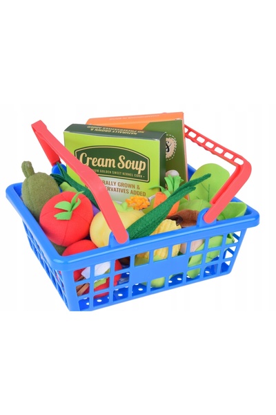 Jokomisiada Coș de cumpărături moale din material textil pentru legume și ali...