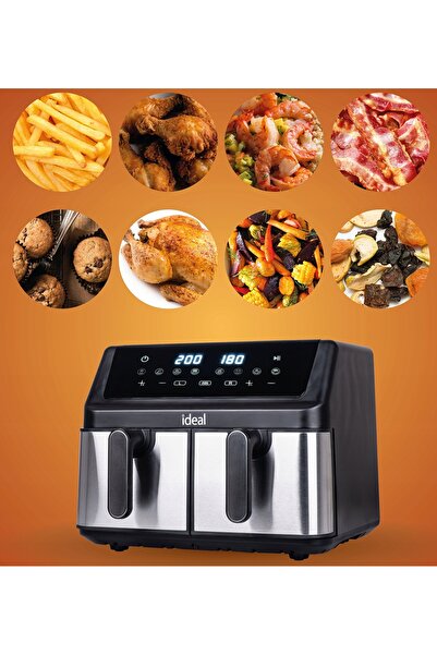 Idealgas ELDOM Friteuză fără ulei, cu două niveluri, 9l 2000W