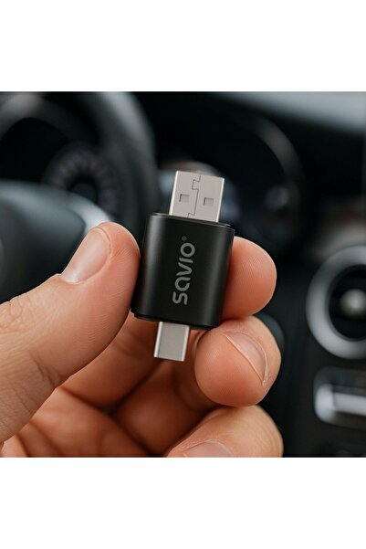 Savio Adaptor auto wireless CarPlay Android Auto Bluetooth Wi-Fi