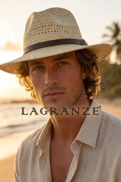 LAGRANZE Breathable Men's Straw Hat with Holes