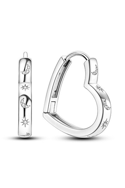 Choice22 KTE204 925 Silver Hoop Earring For Woman Butterfly Heart Original Pe...