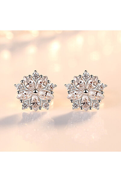 Choice white color 925 Sterling Silver Earrings Women Sparkling Zircon Long s...