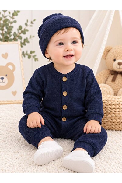 Organic Product DimpleBaby بدلة أطفال فاخرة بأزرار