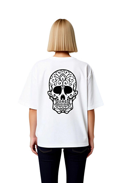 PayBuy Γυναικείο μπλουζάκι oversized με διακοσμητικό μοτίβο λουλουδιών και στ...