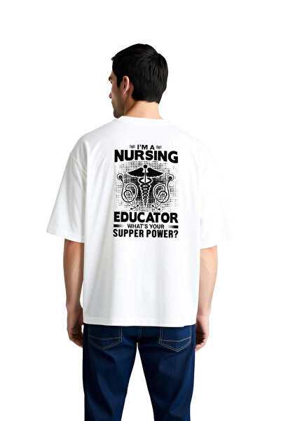 PayBuy Men's Oversize Nurse Trainer Printed T-Shirt 100% Cotton Relaxed Fit C...
