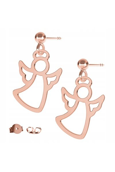 Larezo Cercei, Larezo, Angel, Argint 925, Aur roz 18K, 1.6 cm, Pentru femei, ...
