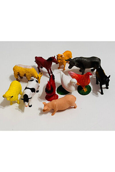 OEM Set figurine educative – 12 animale de la fermă multicolore