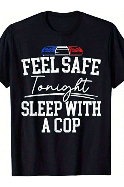 26LIK Funny Officer-Shirt - Sleep A Cop Slogan, Unisex 220gsm Retro Tee With ...