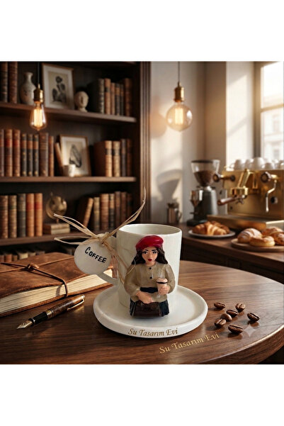 sutasarimevi Su Design House Gift Handmade Porcelain Coffee Cup - Presentatio...