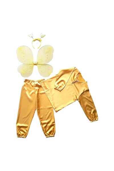 OEM Set costum de joacă pentru copii, Fluture Galben cu Aripi, 3-4 ani, 98-106cm