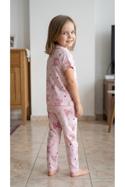 DANBİ Girl's 4,5,6,7,8,9,10,11 Year Old Seasonal Pajama Set 100% Cotton