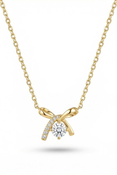 The Jewel Heart Colier Woven Glow, Argint 925, Placat cu Aur 18K, Pandantiv F...