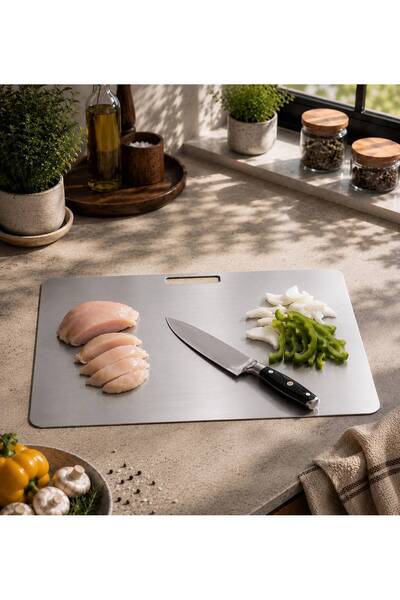 Stainless Art New Stainless Steel 30X40 cm Cutting Board Countertop Protector