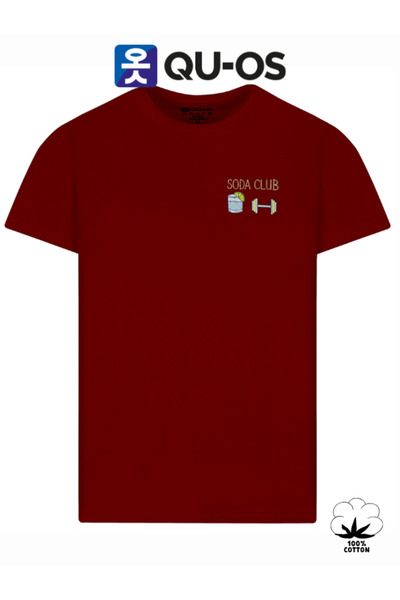 QUOS Men's 100% Cotton Crew Neck Printed T-Shirt