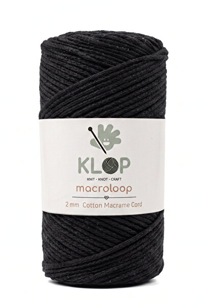 KLOP Koton Pamuk Makrome İpi Premium 2mm 145 Metre 200 Gram Cotton Çanta Supl...