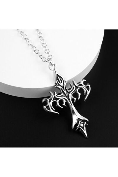 choice2 style3 Y2K Gothic Punk Necklace For Men Women Vintage Cross Skull Sta...