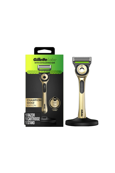 Gillette Aparat de ras Labs Champion Gold Edition, 1 rezervă, include suport ...