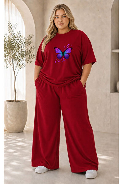 classy moda Women's Plus Size Premium Oversize Cotton 2-Piece Tracksuit Set C...