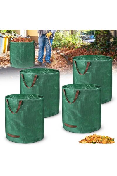 OEM Sac pentru deșeuri de grădină, 4 bucăți, 272 L, sac de grădină, sac pentr...
