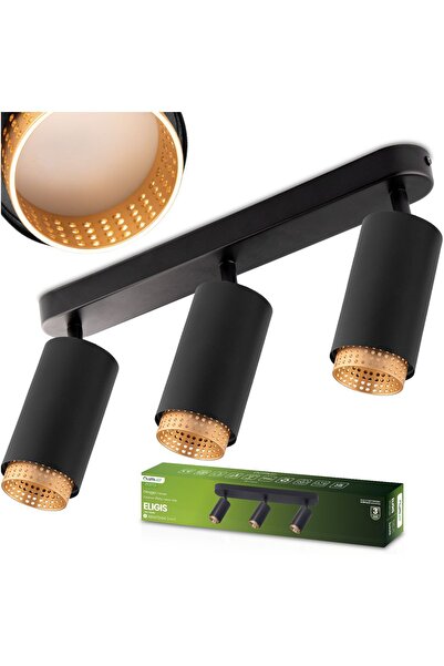 Lumiled Plafonieră LED cu spoturi 3x GU10 ELIGIS Negru
