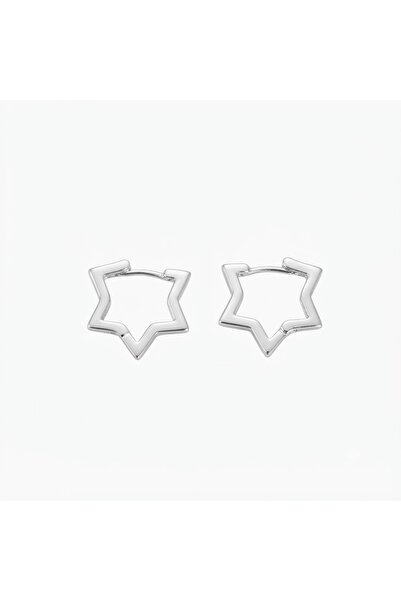 PIETRICELE Cercei Stea, Argint 925 placat cu rodiu