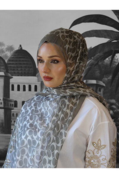 diorel Monogram Patterned Wool Silk Shawl - Gray