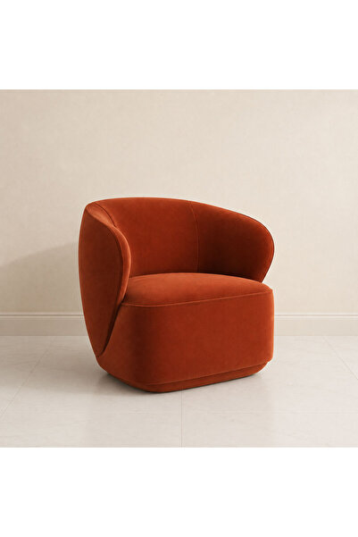 homejoyz كرسي مخمل وخشب سويدي – 80×82×78 سم - كشمير