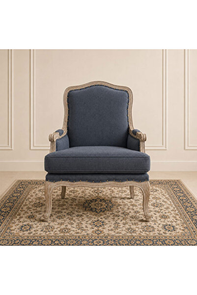 homejoyz Classic Armchair Linen Chair-Oxford-81X73X96 Cm-Light Blue