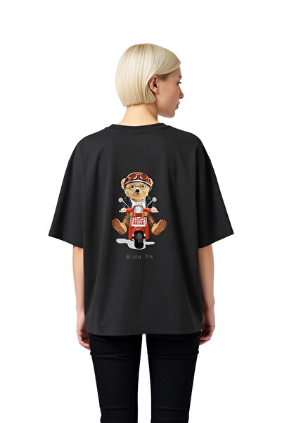 PayBuy Women's Oversize Motorcycle Printed Graphic T-Shirt Short Sleeve Relax...